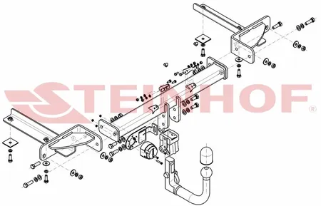 Фаркоп Steinhof для Opel Astra J GTC 2010-2016 Арт.O-104 O-104 в Набережные Челны