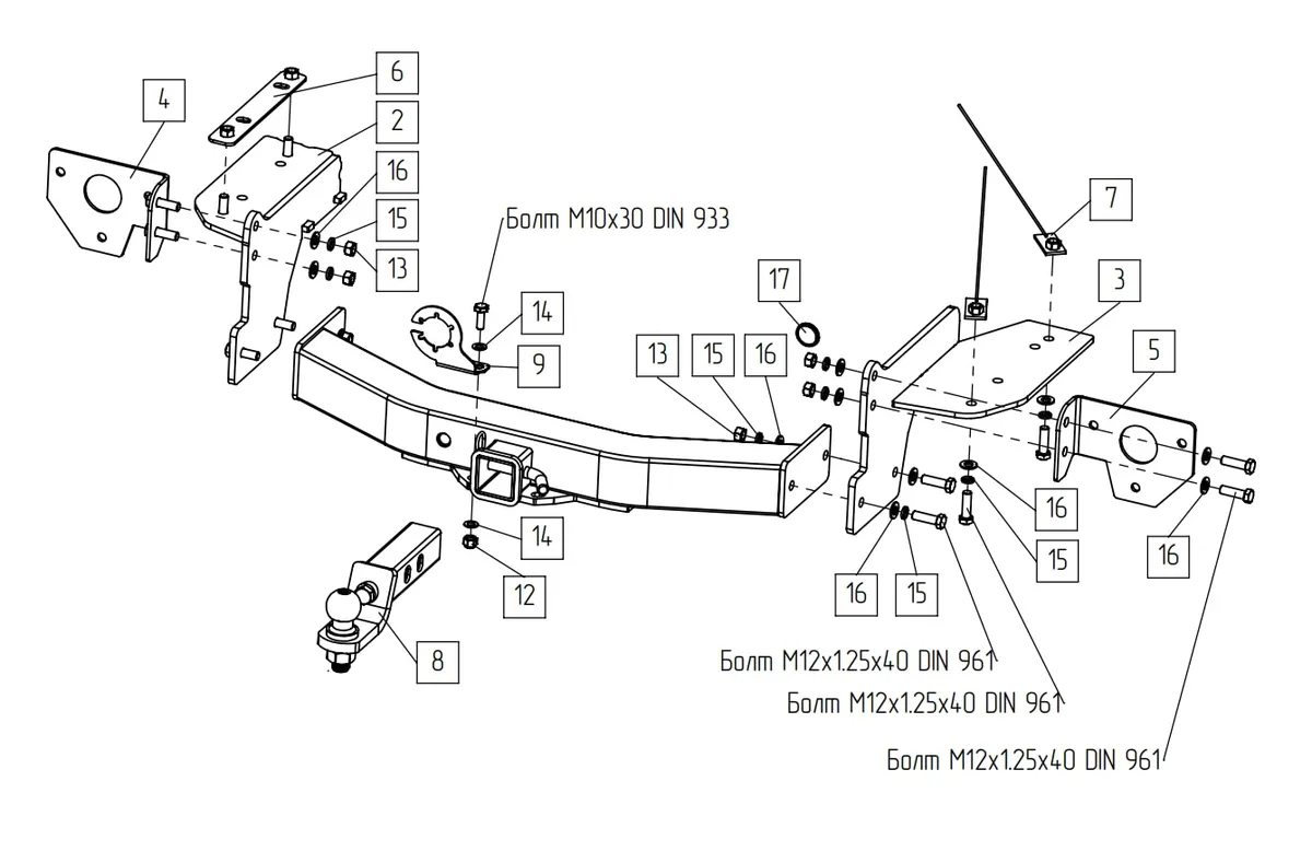 Фаркоп TowRus для GAC GS8 2021- Арт. 109182 109182 в Набережные Челны Фаркоп TowRus для GAC GS8 2021- Арт. 109182 109182 в Набережные Челны