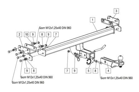 Фаркоп TowRus для Tenet T4L 2026- 269086 в Набережные Челны
