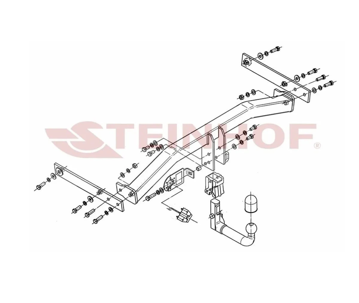 Фаркоп Steinhof для Volkswagen Tiguan 2007-2015 V-129 в Набережные Челны