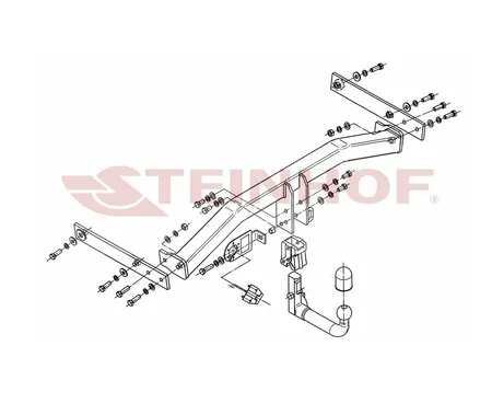 Фаркоп Steinhof для Volkswagen Tiguan 2007-2015 V-129 в Набережные Челны