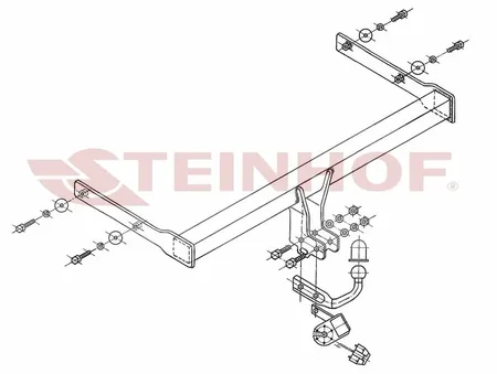 Фаркоп Steinhof для Volkswagen Passat 2021-2026 S-341 в Набережные Челны