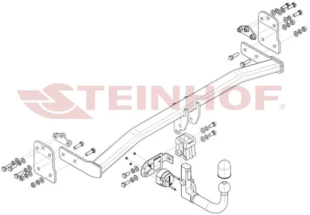 Фаркоп Steinhof для Hyundai Kona 2017-2023, (кроме N-Line и ADBlue) H-266 в Набережные Челны