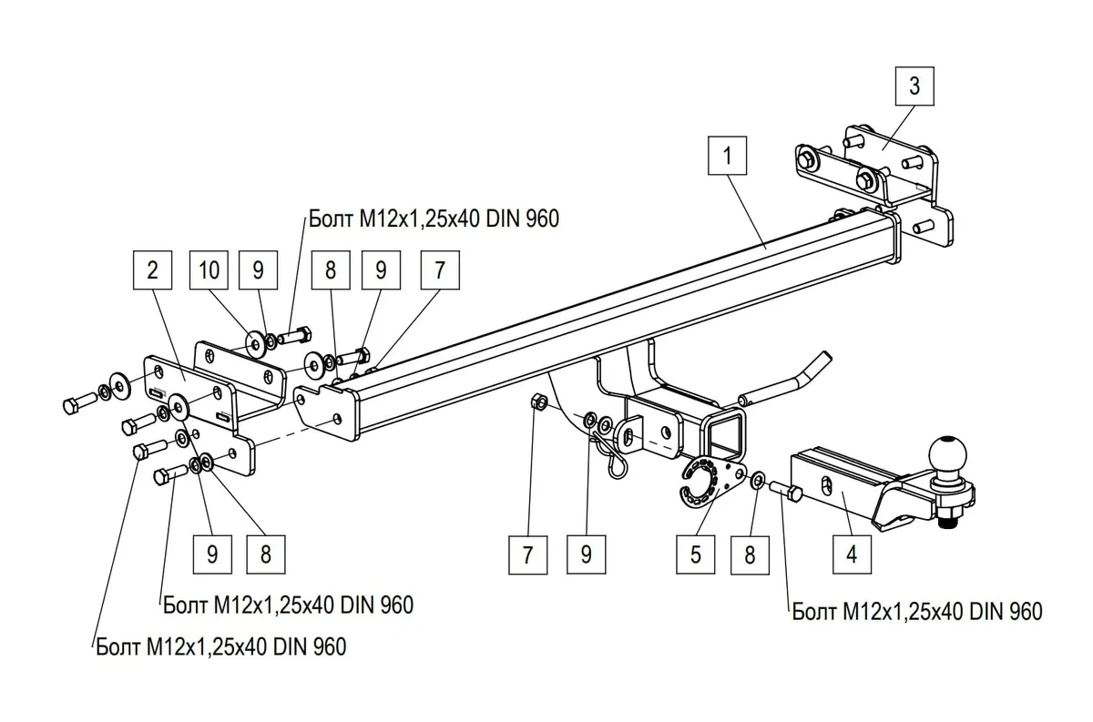 Фаркоп TowRus для Jeland J7 2026- 269086 в Набережные Челны Фаркоп TowRus для Jeland J7 2026- 269086 в Набережные Челны