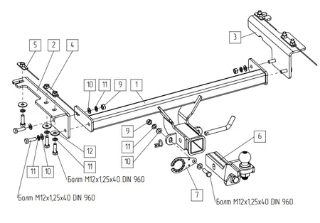 Фаркоп TowRus для Belgee X50 2023- 299413 в Набережные Челны